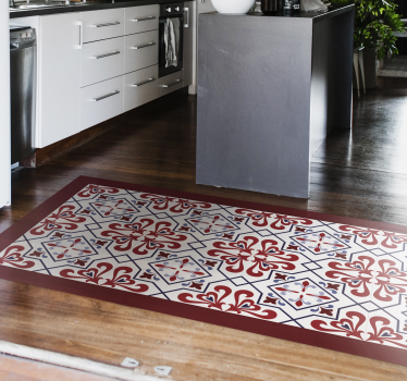 Red and Blue Beija tile mat - TenStickers