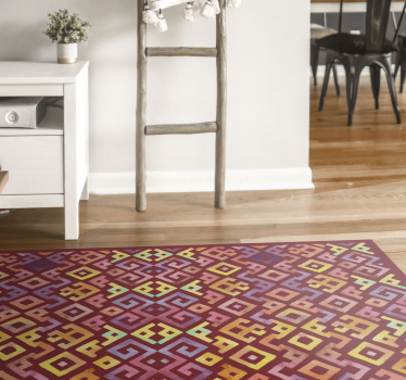 Red Mexican tiles vinyl mat - TenStickers