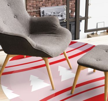 Red painted bauble Christmas rug - TenStickers