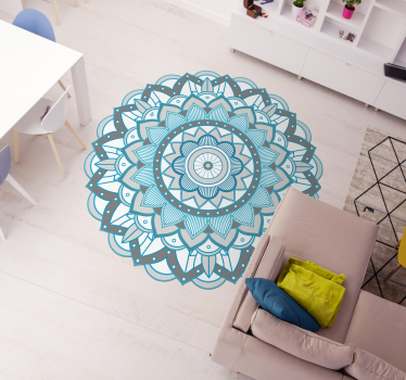 Round mat mandala vinyl carpet - TenStickers