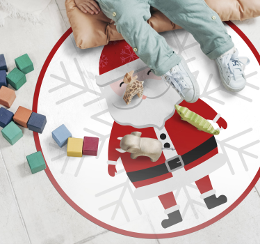 Santa Claus and HoHoHo bedroom vinyl rug - TenStickers