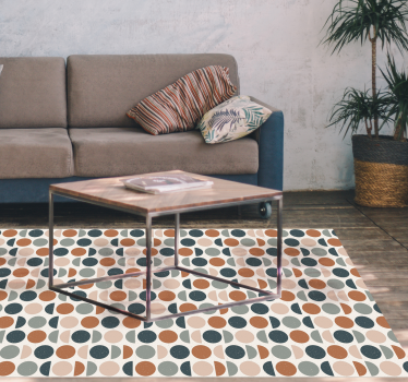Semi circles pattern geometric carpets - TenStickers
