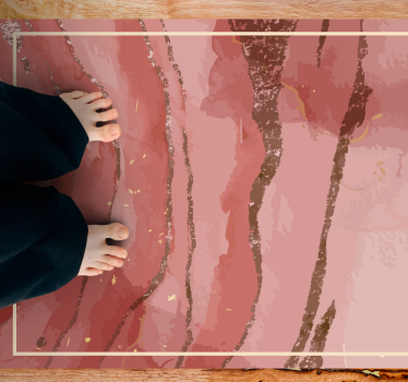 Shimmering pink watercolor bedroom carpet - TenStickers