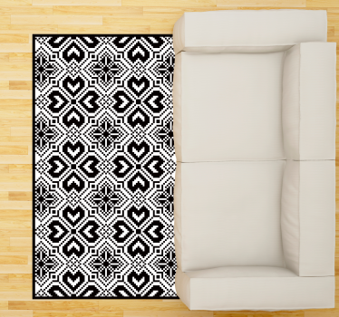 Slavic seamless black and white contemporary rugs - TenStickers