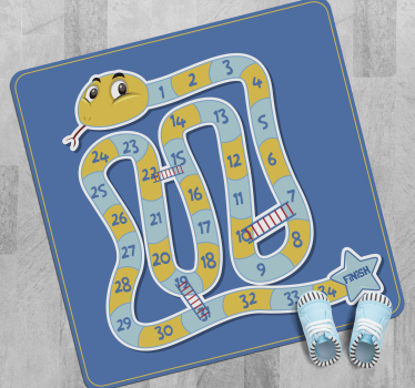 Snake game board game vinyl rug - TenStickers