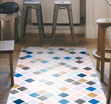 Sober blue nordic rhombesus nordic style rugs - TenStickers