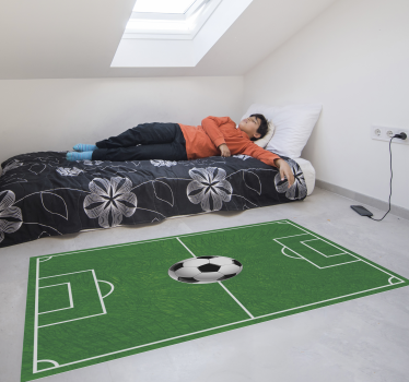 Soccer Field Graphics gaming vinyl rug - TenStickers