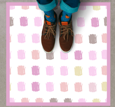 Soft Color Palette textured vinyl rug - TenStickers