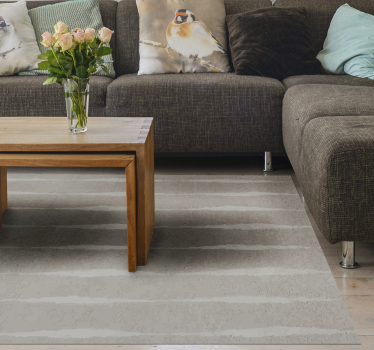 Soft Striped Pattern living room vinyl rug - TenStickers