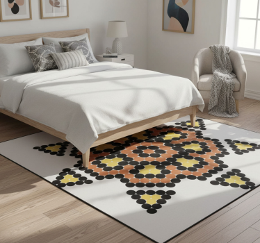 Sol huichol bedroom vinyl rug - TenStickers