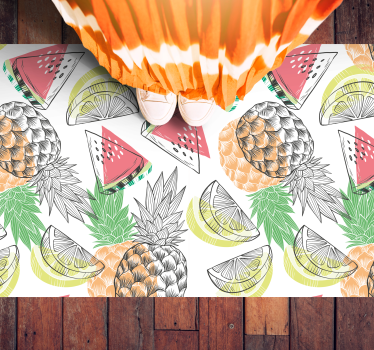 Summer fruit colorful pattern contemporary rugs - TenStickers