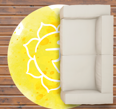 Sun Symbol Emblem textured vinyl rug - TenStickers