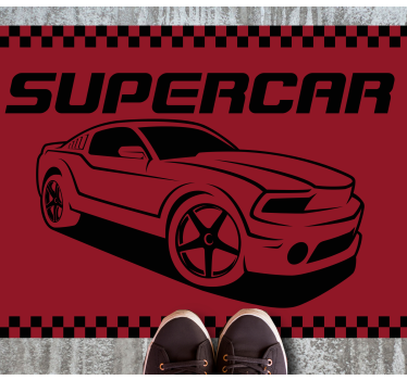 Super car concept living room carpet - TenStickers
