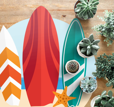 Surfboard at the beach nature carpet - TenStickers