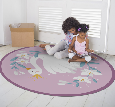 Swan Queen kids vinyl carpet - TenStickers