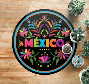 Tenango themes flower rug - TenStickers