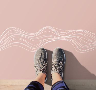 Terracotta waves geometric carpets - TenStickers