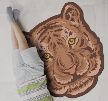 Tiger emblem animal mat - TenStickers