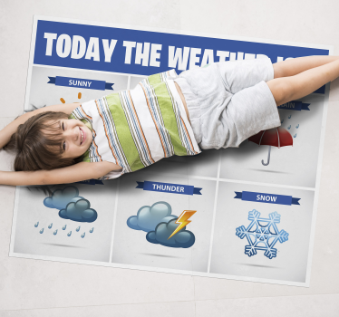 Today the weather is.. kids vinyl carpet - TenStickers