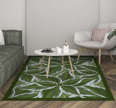Tropical plants nordic style vinyl rug - TenStickers