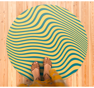 Twisted stripes  retro rug - TenStickers