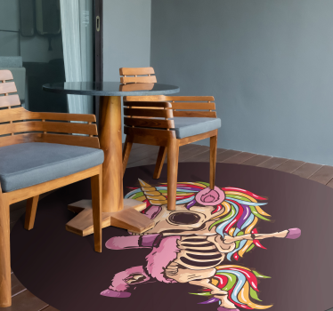 unicorn zombie dabbing illustration halloween mats - TenStickers