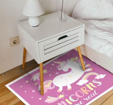 unicorns are real with unicorn animal mat - TenStickers