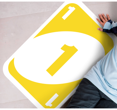 UNO cards game bedroom carpet - TenStickers