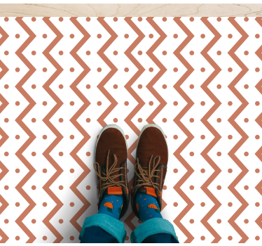 Vertical zigzag design living room carpet - TenStickers
