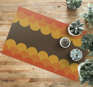 Retro wavy stripes vintage vinyl rug - TenStickers