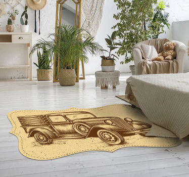 Vintage style truck rug - TenStickers