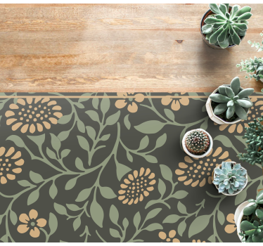 Vintage sunflowers flower rug - TenStickers