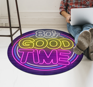 Vintage vinyl rug - 80's good time vintage - TenStickers