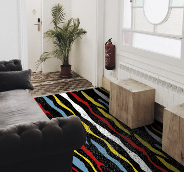Vintage zebra pattern retro rug - TenStickers