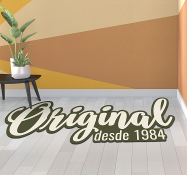Vinyl carpet original text customizable year - TenStickers