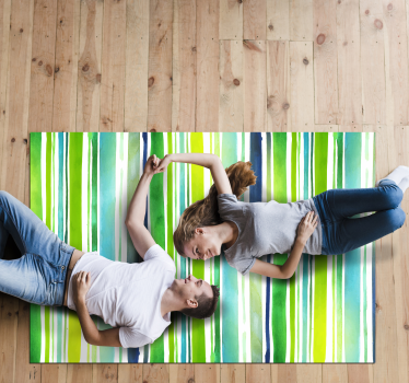 Vinyl carpet with watercolour stripes - TenStickers