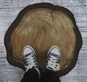 vinyl rug broken trunk wood effect vinyl flooring - TenStickers
