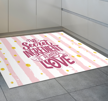 Vinyl rug kitchen with motivational phrases bespoke rugs - TenStickers