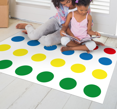 Vinyl rug twister game vinyl rug - TenStickers