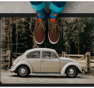 VW Beetle retro rug - TenStickers
