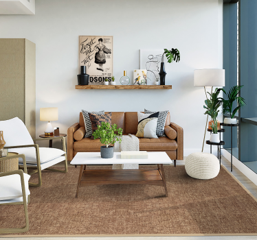 Warm Earthy Hues textured vinyl rug - TenStickers