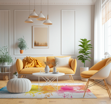 Watercolour splash modern vinyl carpet - TenStickers