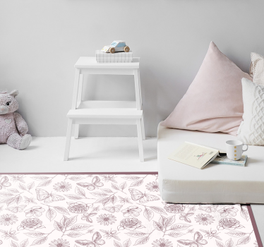 WHIG ROSE AREA RUG mosaic vinyl flooring - TenStickers