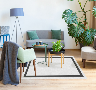 White and gray Teplon minimalist carpet - TenStickers