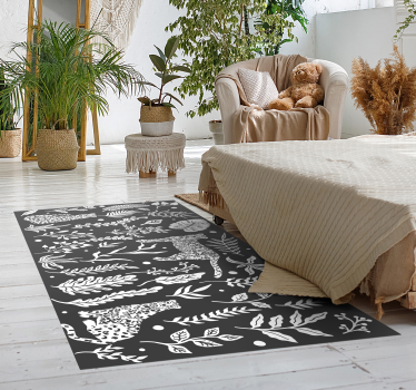 White leopard animal mat - TenStickers