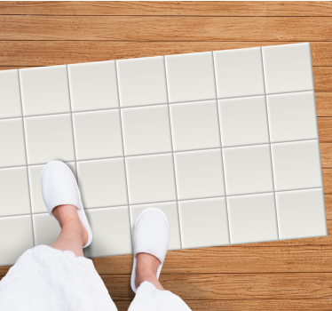 White tiles living room carpet - TenStickers