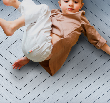 White wooden plank pattern wood effect vinyl flooring - TenStickers