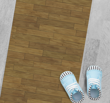 Wooden Plank Design wood vinyl rug - TenStickers