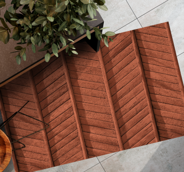 Wooden Planks Detail wood vinyl rug - TenStickers