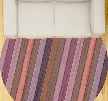 Diagonal purple stripes wood vinyl rug - TenStickers